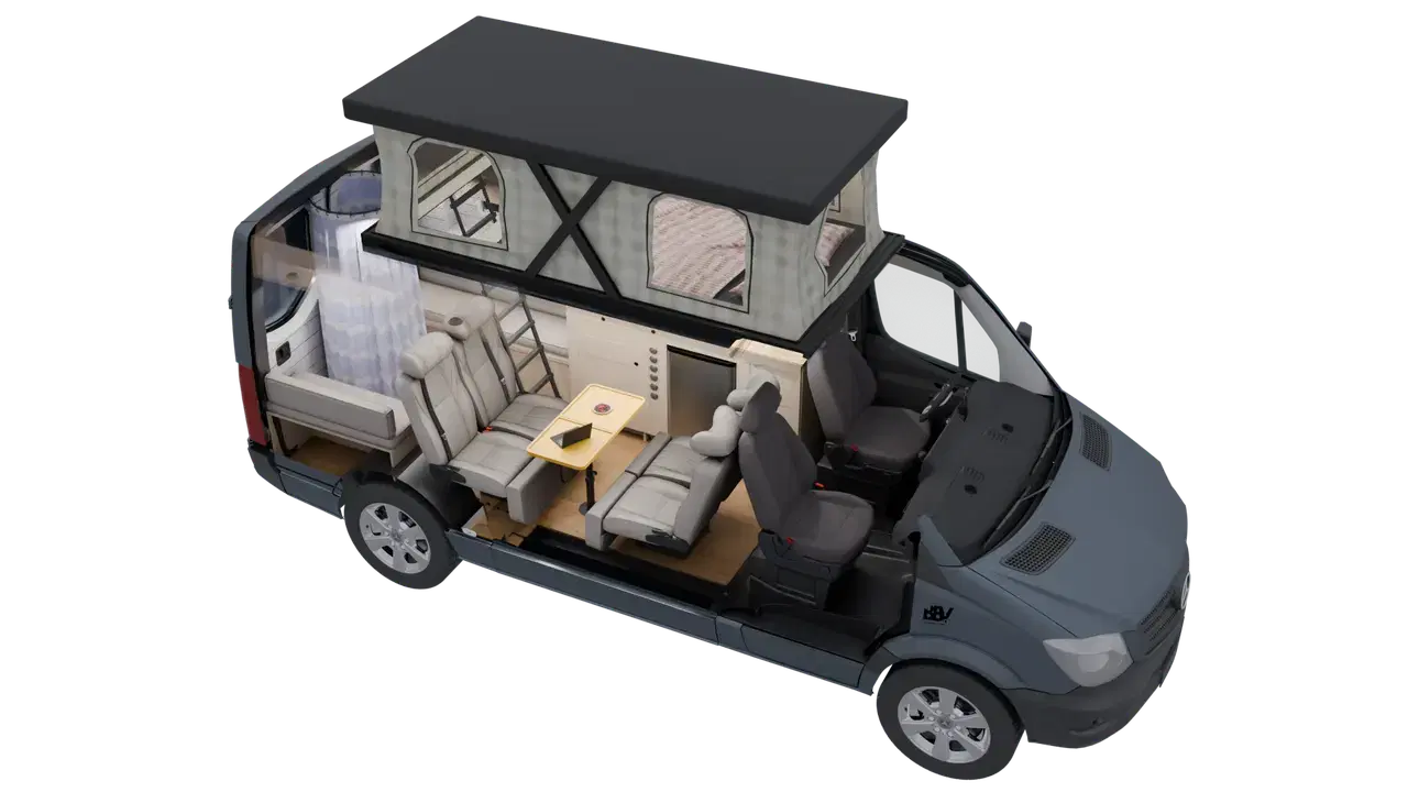 Lowroof Poptop - Luxury Custom Camper Van by Big Bear Vans