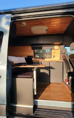 Wooden Interior Design | Side View - Big Bear Vans